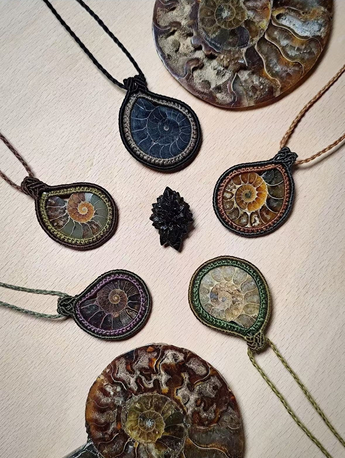 Ancient Spiral Ammonite Pendant Collection