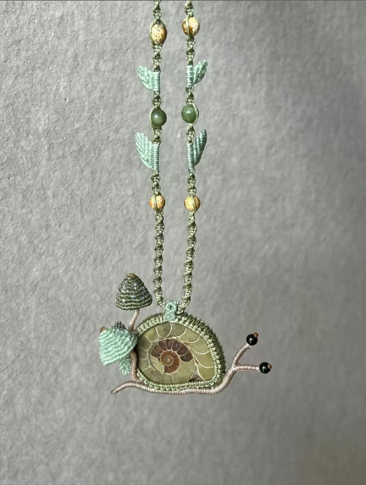 Little Garden Snail Ammonite Pendant