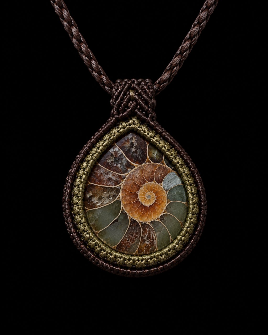 Ancient Spiral Ammonite Pendant Collection