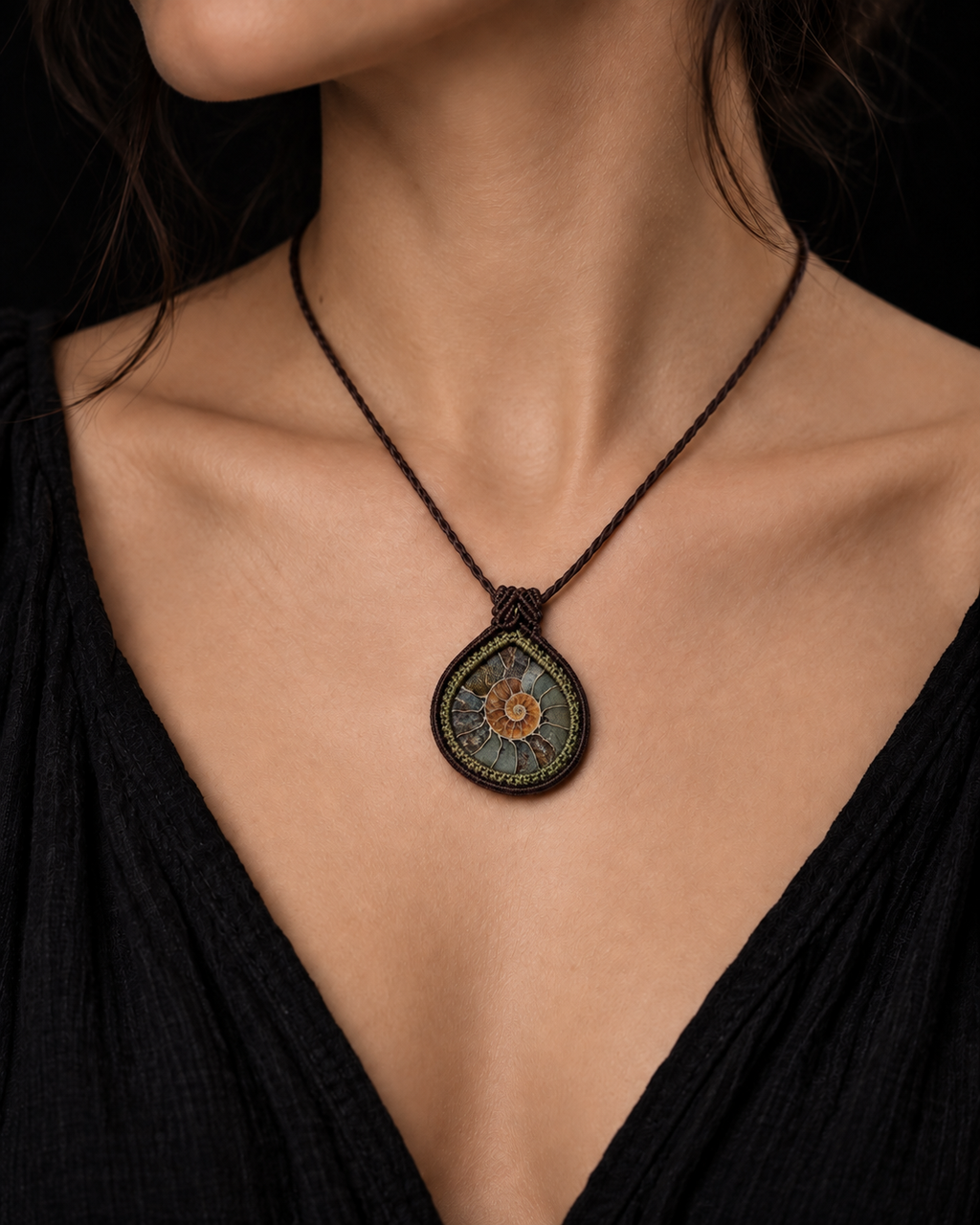 Ancient Spiral Ammonite Pendant Collection