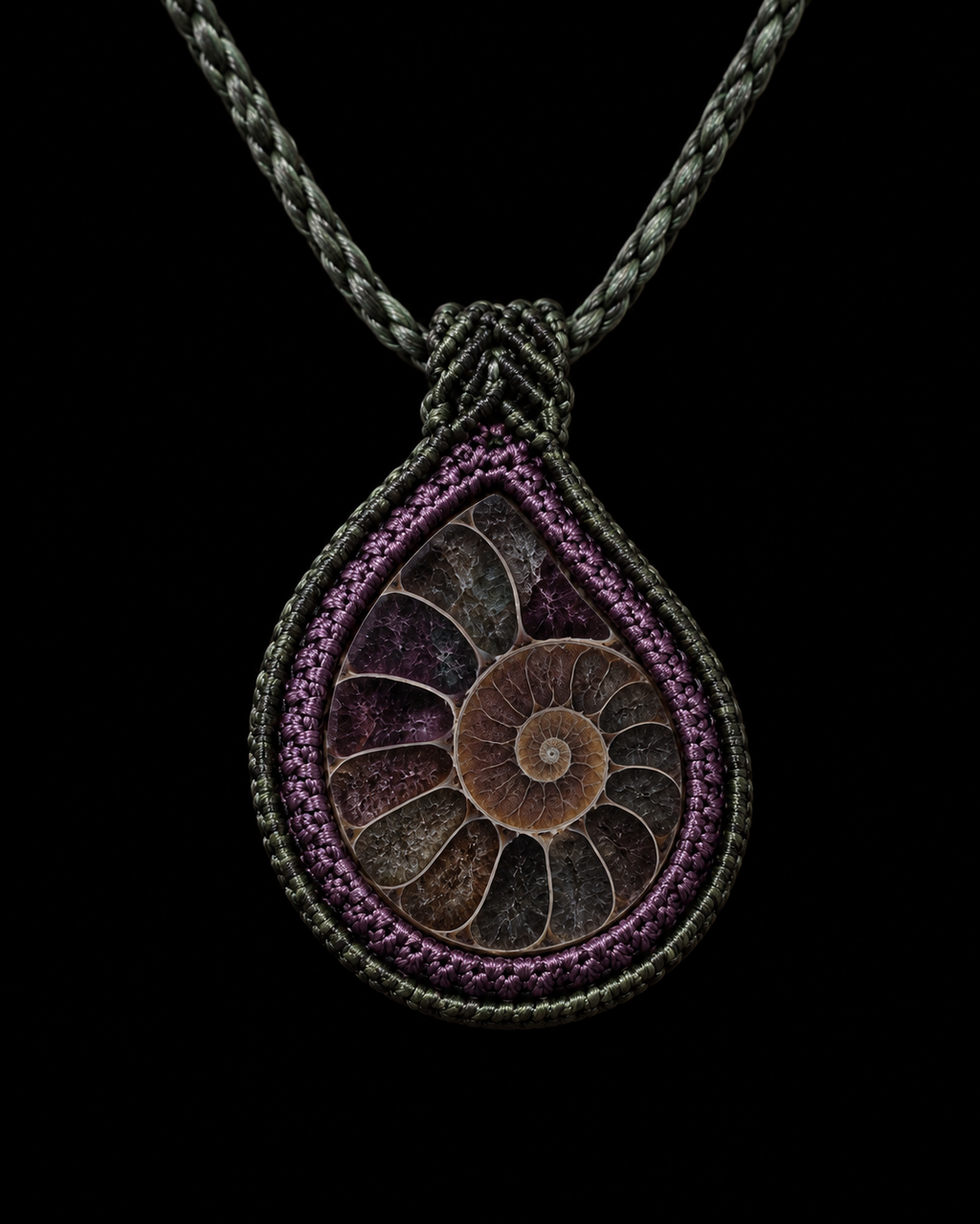 Ancient Spiral Ammonite Pendant Collection