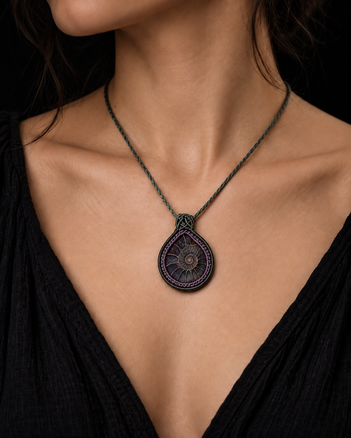 Ancient Spiral Ammonite Pendant Collection