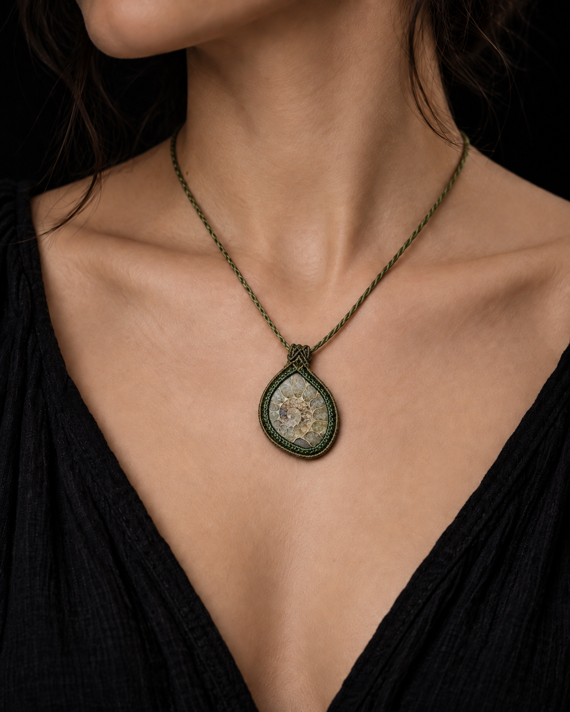 Ancient Spiral Ammonite Pendant Collection