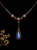 Blue Moon Labradorite Drop Necklace