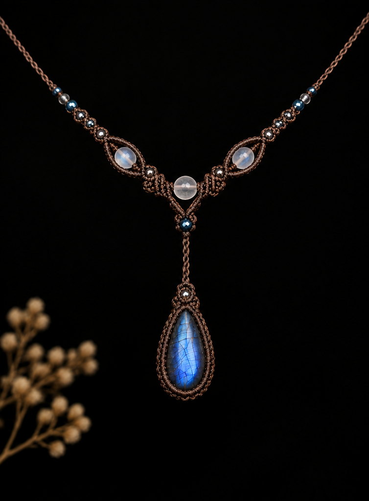 Blue Moon Labradorite Drop Necklace