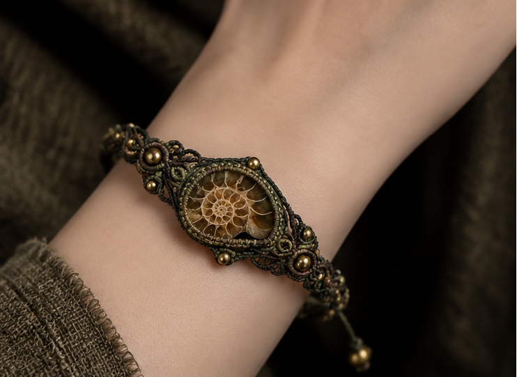 Ancient Spiral Ammonite Bracelet